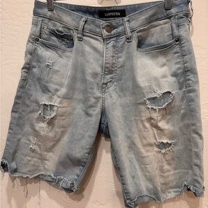 Express Men's Distressed Denim Shorts